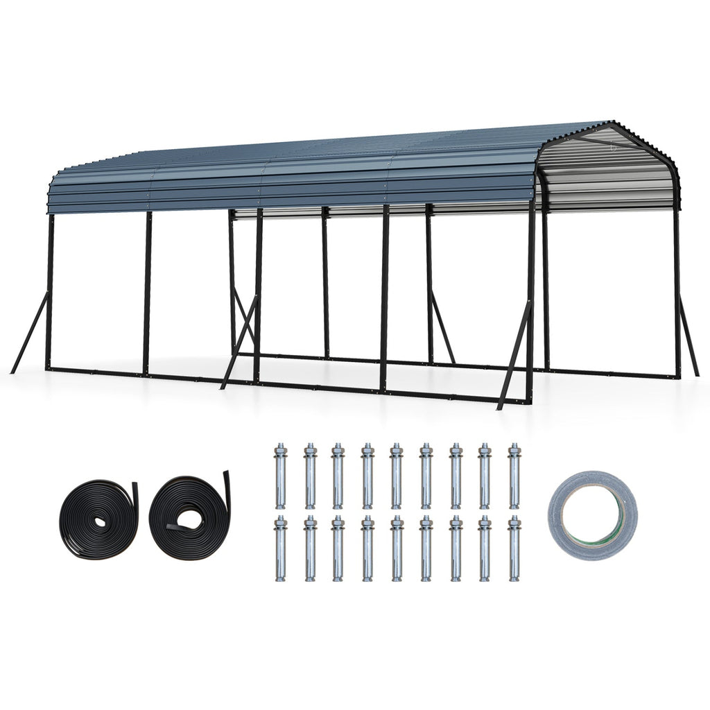 12 x 20 Feet Heavy-Duty Carport Outdoor Galvanized Steel Garage Car Shelter