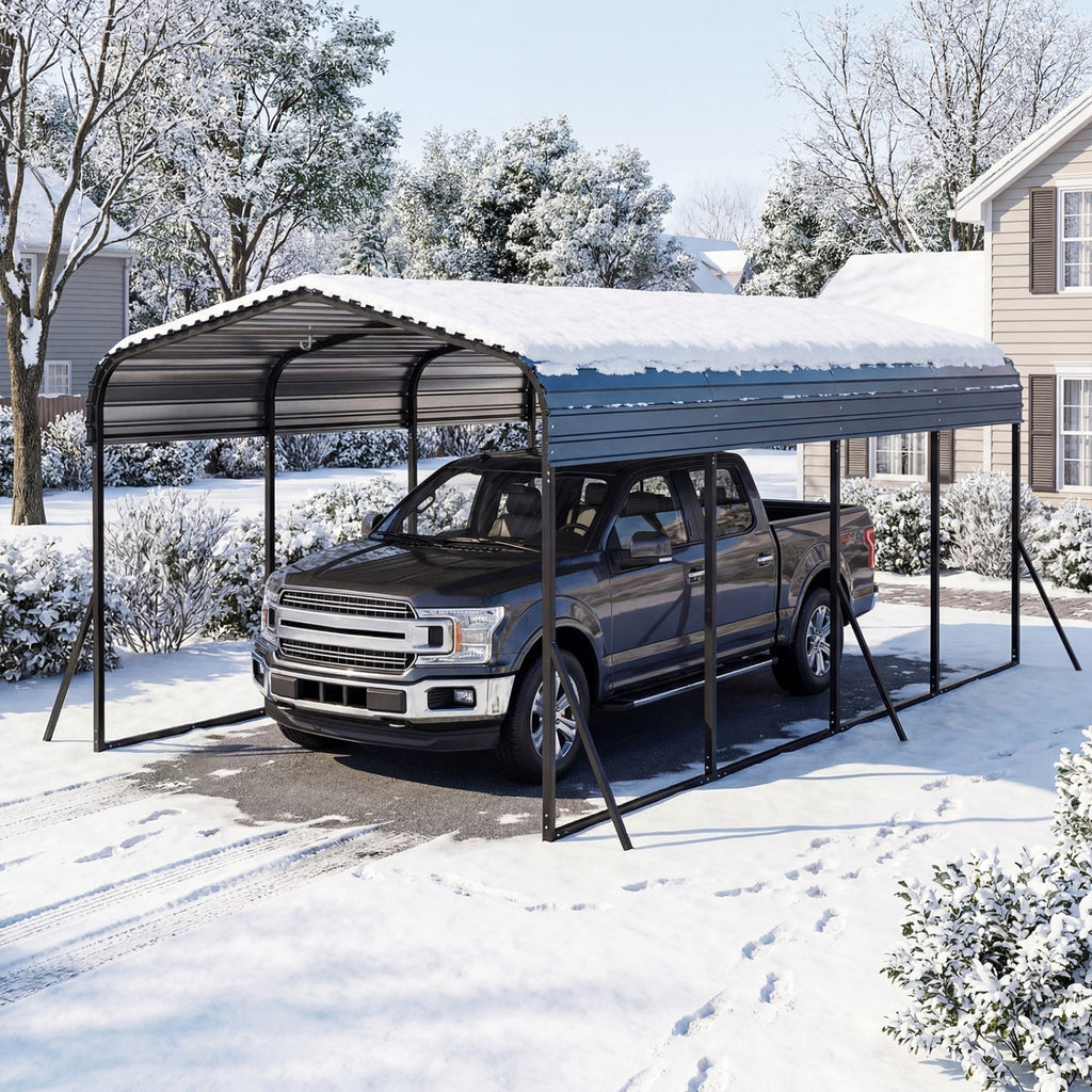 12 x 20 Feet Heavy-Duty Carport Outdoor Galvanized Steel Garage Car Shelter