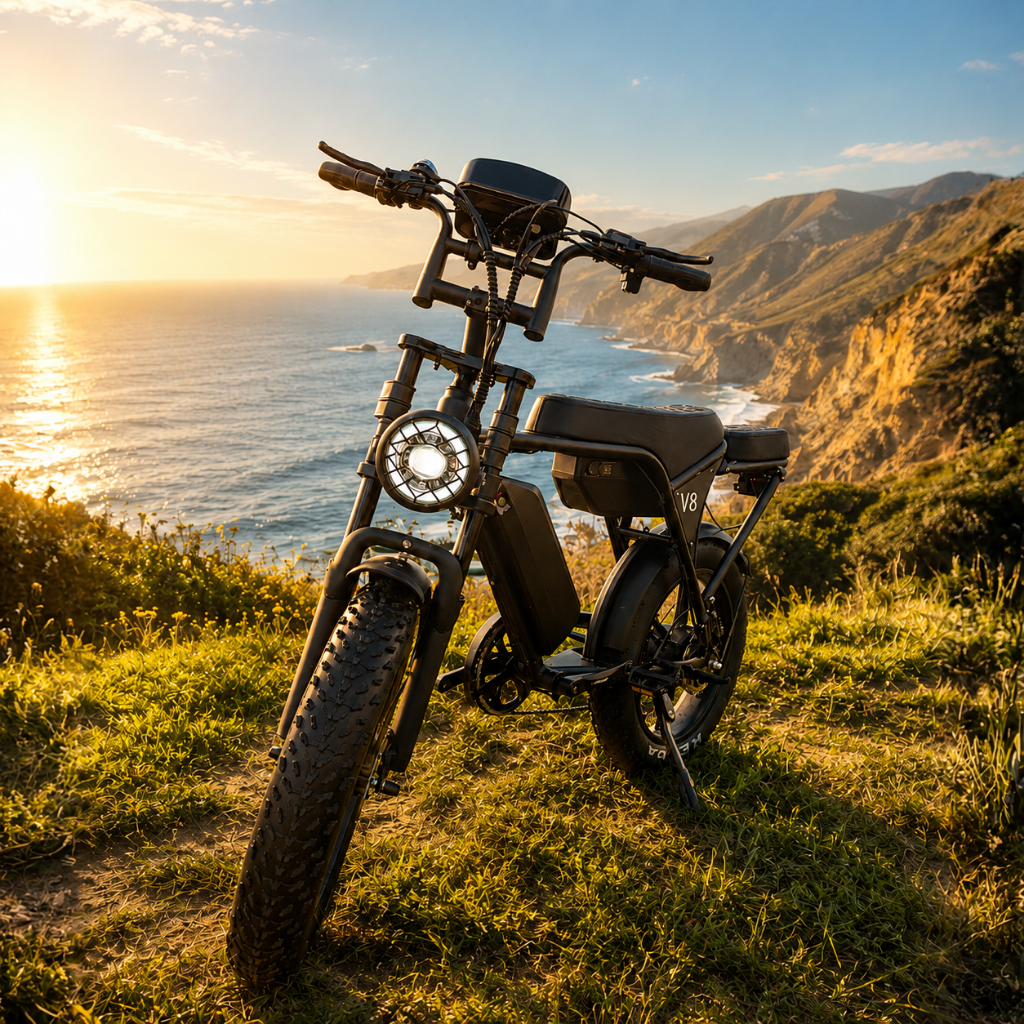 V8 Fat Tire Electric Bike (750W)