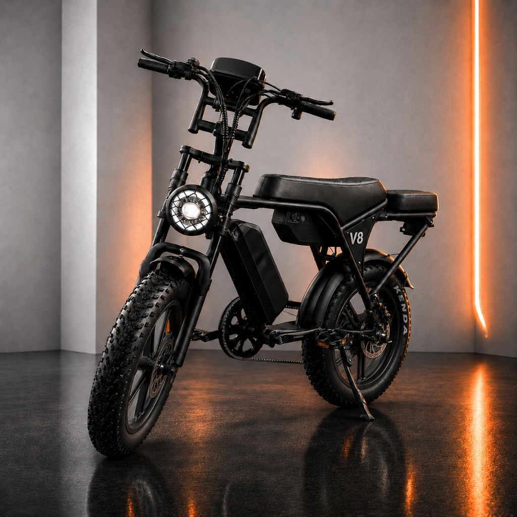 V8 Fat Tire Electric Bike (750W)