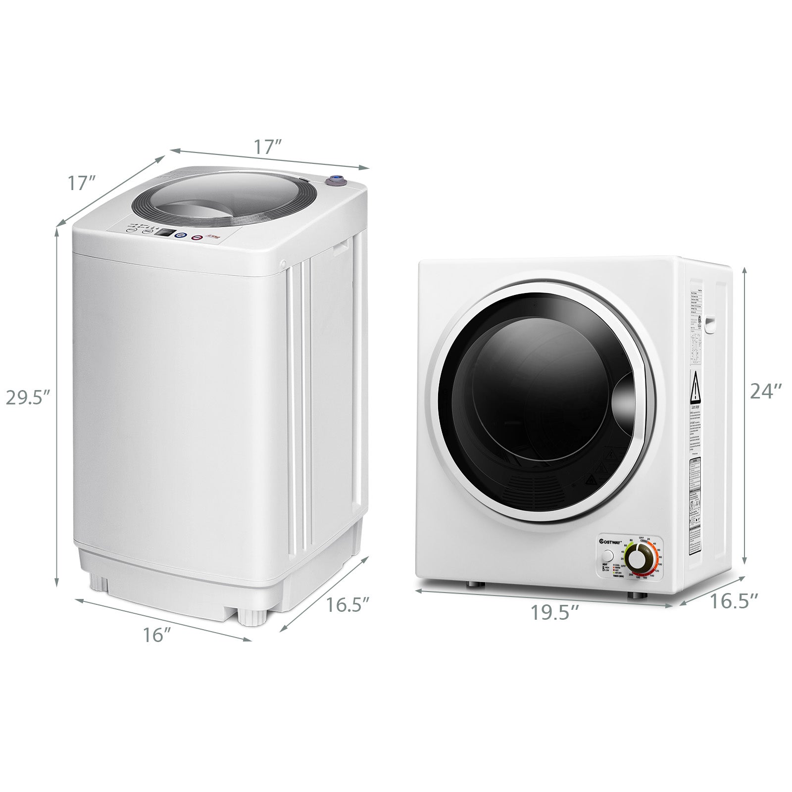 Electric Laundry Dryer and Full-Automatic Washing Machine Combo